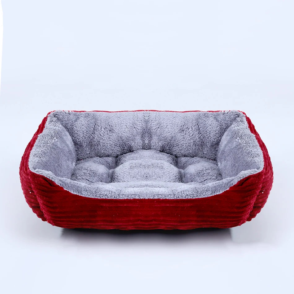 Bed for Dog Cat Pet Square Plush Kennel Medium Small Dog Sofa Bed Cushion Pet Calming Dog Bed House Pet Supplies Accessories