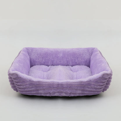 Bed for Dog Cat Pet Square Plush Kennel Medium Small Dog Sofa Bed Cushion Pet Calming Dog Bed House Pet Supplies Accessories