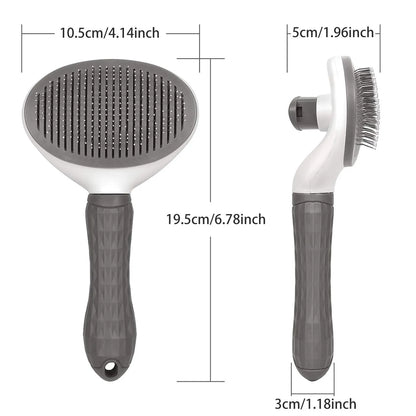 Self-Cleaning Pet Grooming Brush and Comb for Dogs and Cats - Dematting Tool and Hair Remover