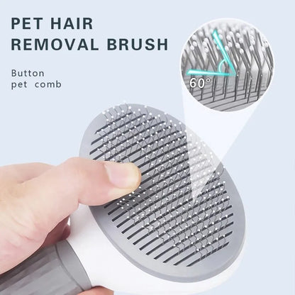 Self-Cleaning Pet Grooming Brush and Comb for Dogs and Cats - Dematting Tool and Hair Remover