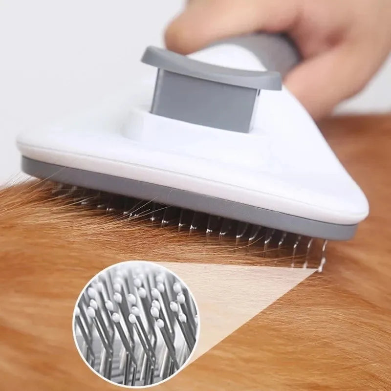 Self-Cleaning Pet Grooming Brush and Comb for Dogs and Cats - Dematting Tool and Hair Remover