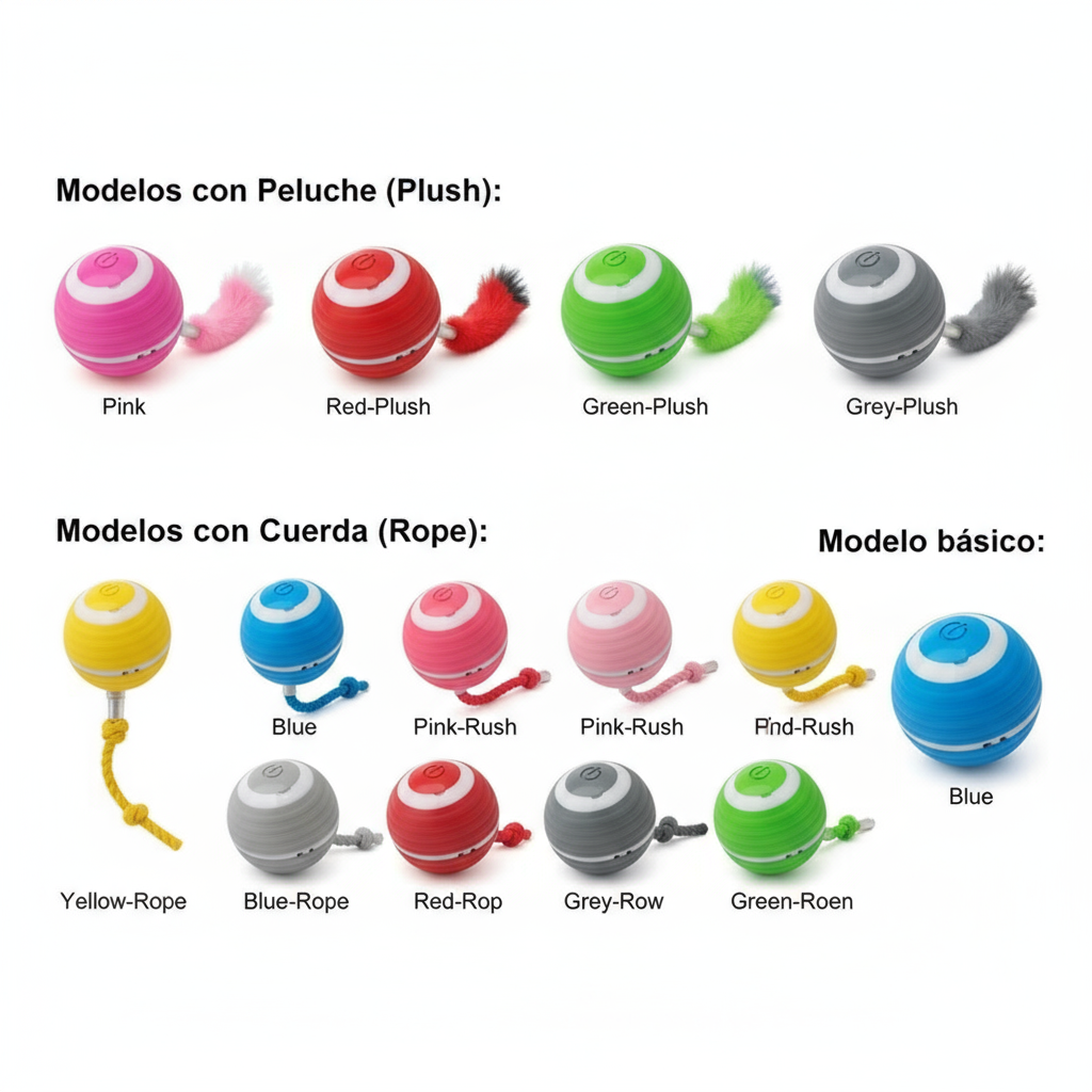Juguete Interactivo Automático para Gatos y Perros -PawSpin-  Pelota Recargable USB